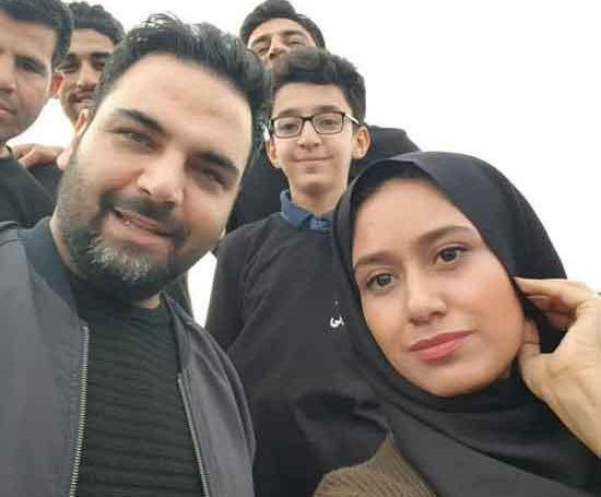 عکس شکوفه عزیزی و همسرش