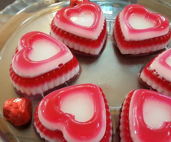 عکس ژله قلب راه راه