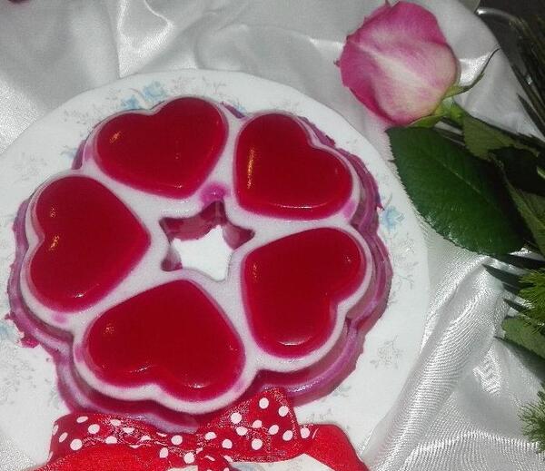 عکس ژله قلب راه راه