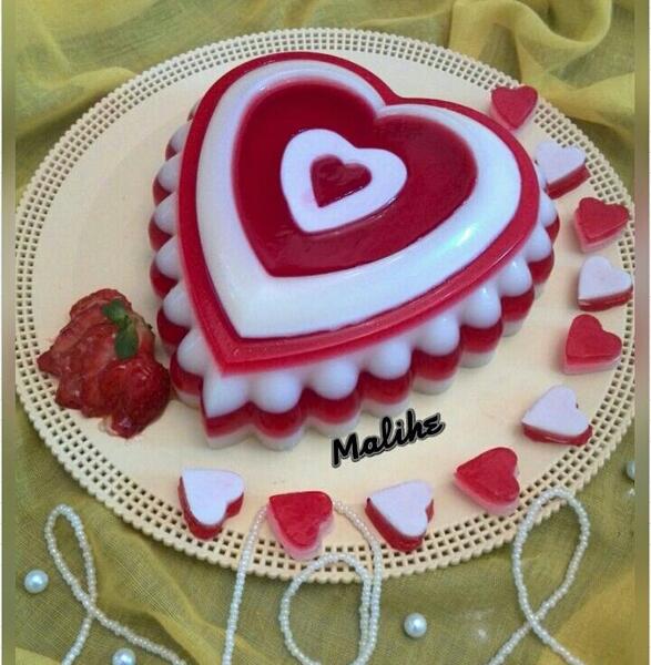 عکس ژله قلب راه راه