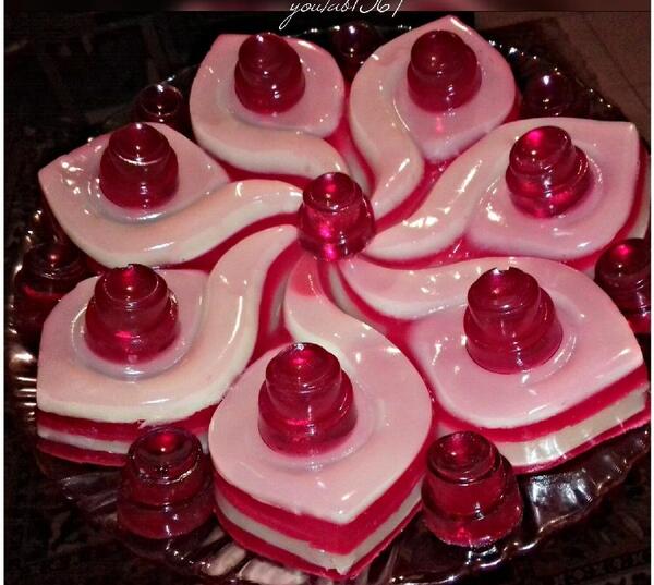 عکس ژله قلب راه راه