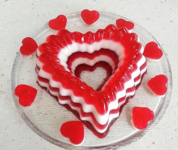 عکس ژله قلب راه راه