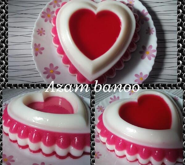 عکس ژله قلب راه راه