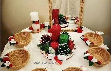 عکس سفره هفت سین با وسایل دور ریختنی