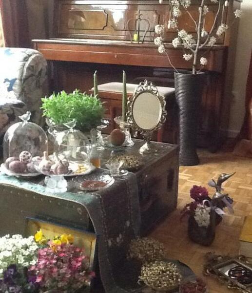عکس سفره هفت سین با وسایل دور ریختنی