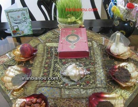 عکس سفره هفت سین با وسایل دور ریختنی