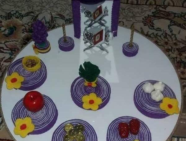 عکس سفره هفت سین با وسایل دور ریختنی