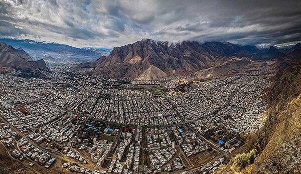 عکس هوایی خرم آباد