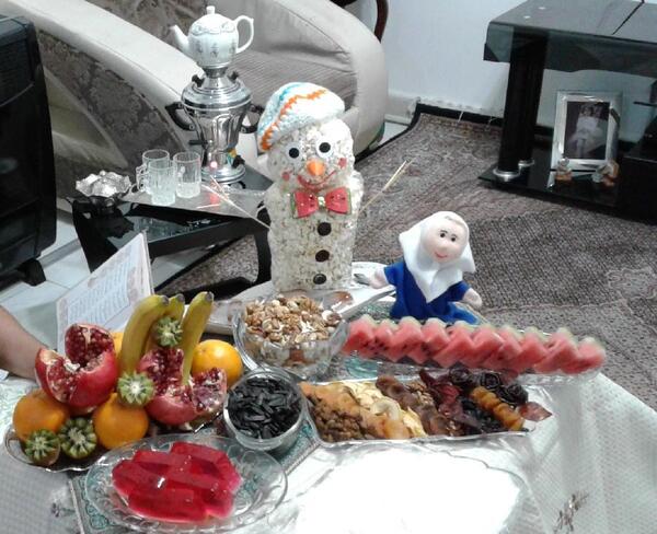 عکس یلدای سه نفره