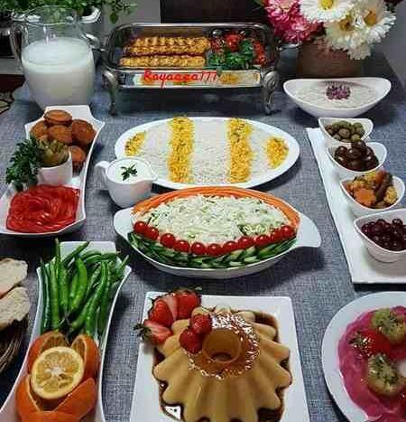 عکس غذا روی سفره