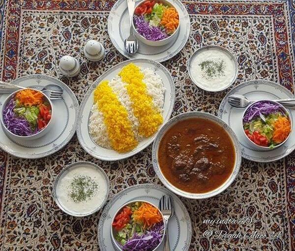 عکس غذا روی سفره
