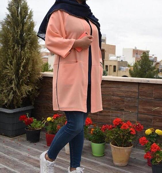 عکس مدل مانتو اسپرت دخترانه جلو باز