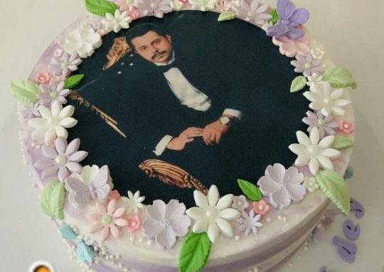 عکس روی کیک گرد