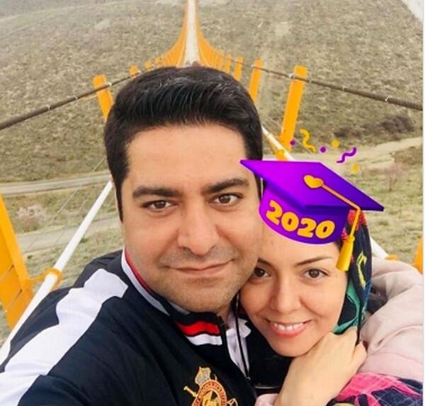 عکس آزاده نامداری و پدرش