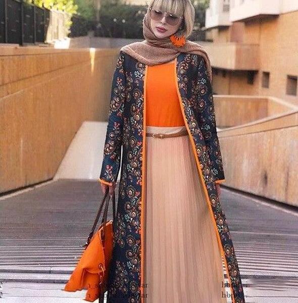 عکس مدل مانتو جدید بلند حریر