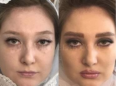عکس قبل آرایش وبعد آرایش