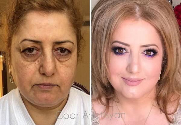 عکس قبل آرایش وبعد آرایش