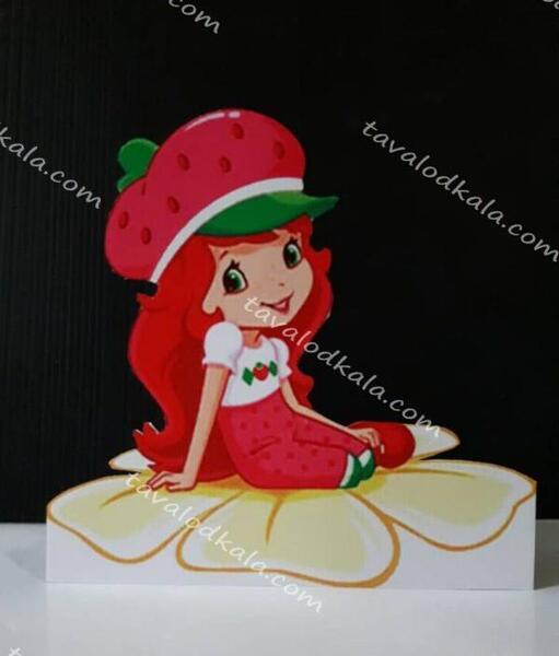 عکس کیک تولد دخترانه دختر توت فرنگی