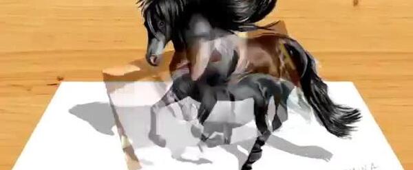 عکس سه بعدی اسب