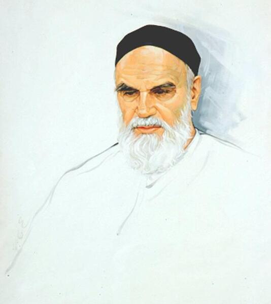 عکس پرتره امام خمینی