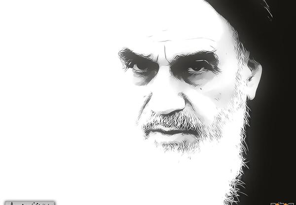 عکس پرتره امام خمینی