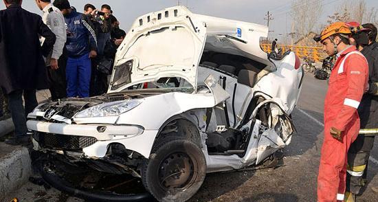عکس تصادف بنیامین بهادری