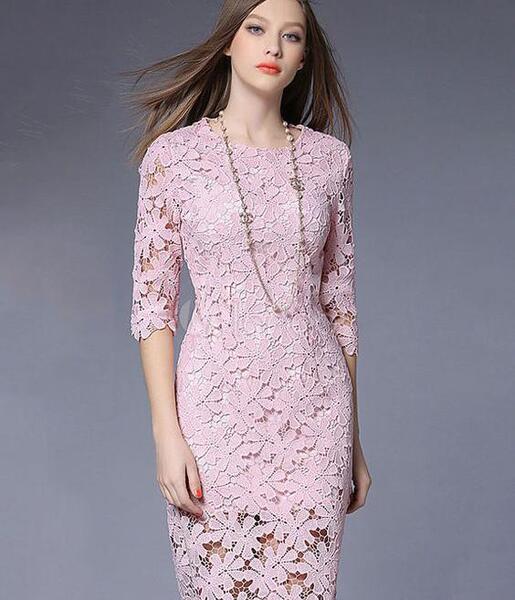 عکس لباس مجلسی زنانه گیپور کوتاه