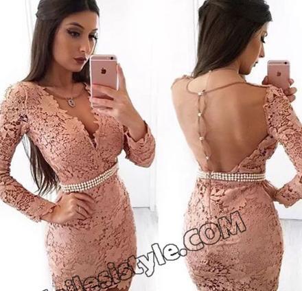 عکس لباس مجلسی زنانه گیپور کوتاه