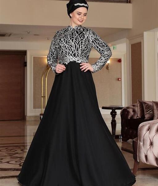 عکس لباس مجلسی زنانه طوسی
