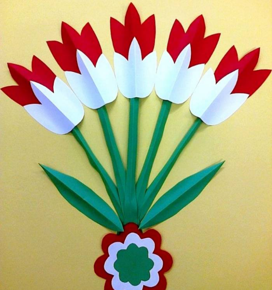عکس گل لاله کاردستی