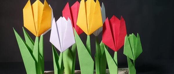 عکس گل لاله کاردستی