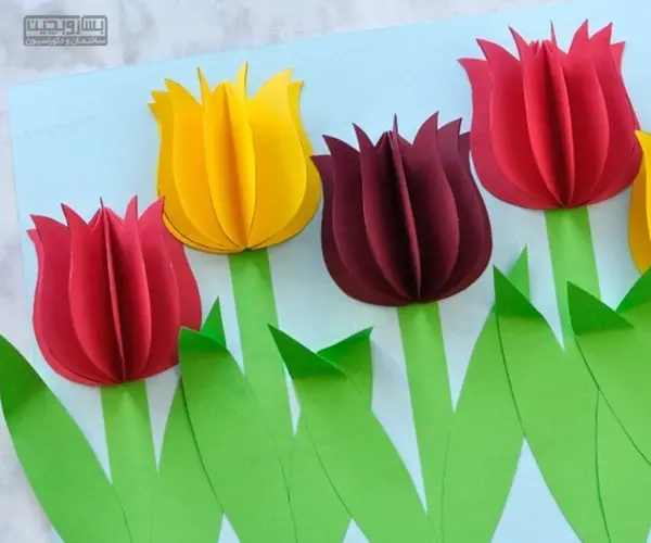 عکس گل لاله کاردستی
