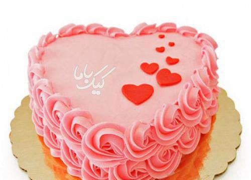 عکس کیک صورتی