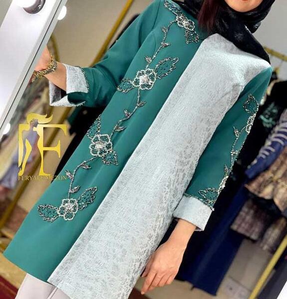 عکس مدل مانتو جدید مجلسی دخترانه شیک