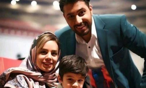 عکس احسان خواجه امیری و همسرش و فرزندش
