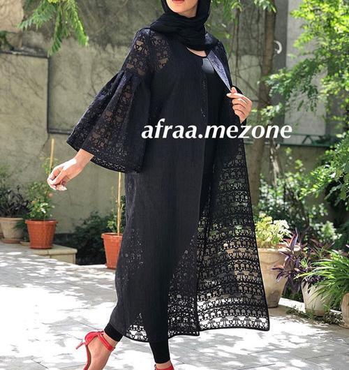 عکس مدل مانتو جلو باز گیپور