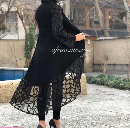 عکس مدل مانتو جلو باز گیپور