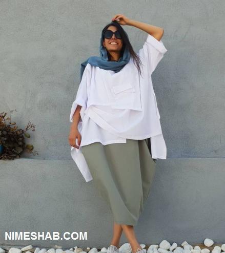 عکس مدل مانتو اسپرت خاکستری