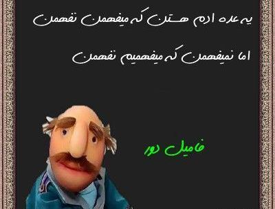 عکس نوشته طنز فامیل دور