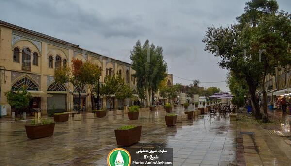 عکس باران شیراز