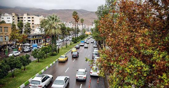 عکس باران شیراز