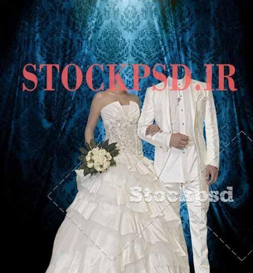 پشت صحنه عکس عروس و داماد