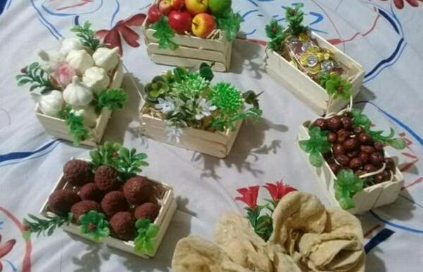 عکس ایده سفره هفت سین با چوب بستنی