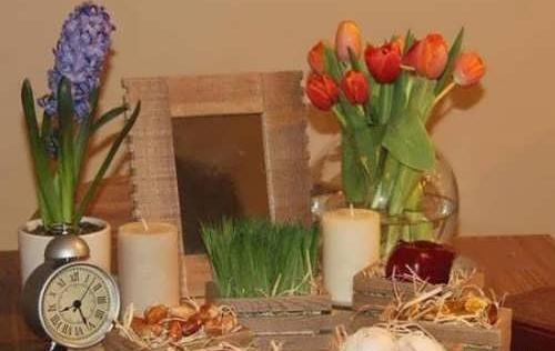عکس ایده سفره هفت سین با چوب بستنی