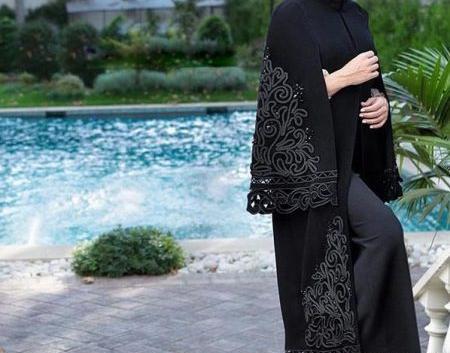 عکس مدل مانتو گیپور مشکی