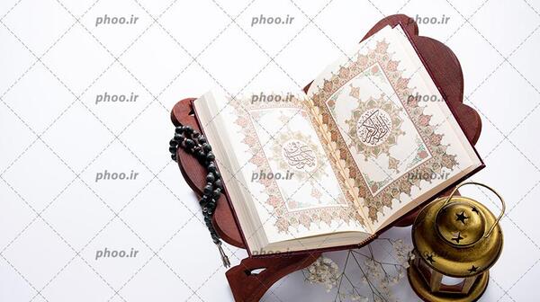 عکس قران و گل و تسبیح
