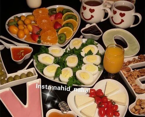 عکس رمانتیک صبحانه