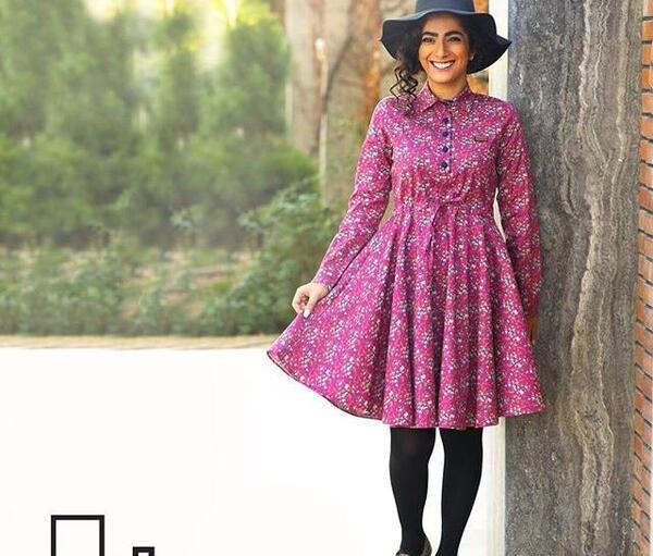 عکس مانتو دخترانه چین دار