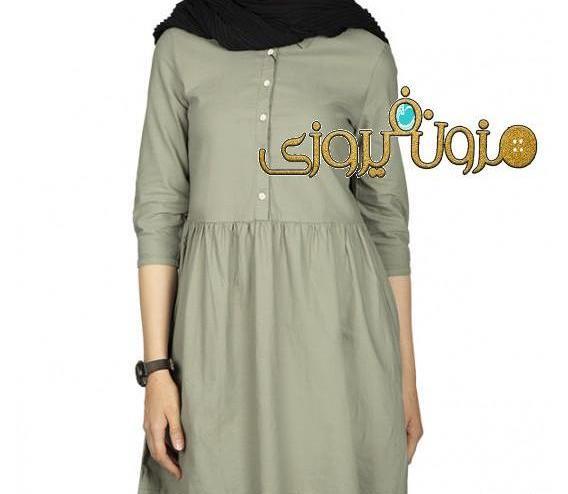 عکس مانتو دخترانه چین دار
