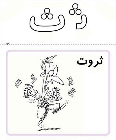 عکس کارتونی حرف ث